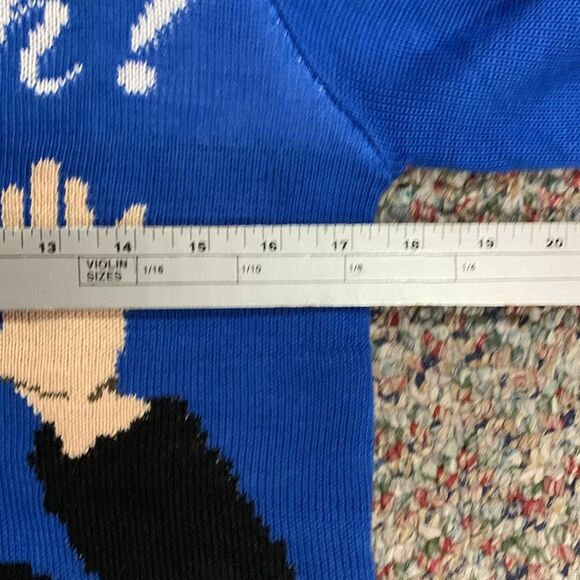 Tipsy Elves Hanukkah Challah Blue Crewneck Holiday Sweater Size XS - Picture 10 of 12